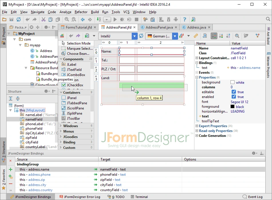 JFormDesigner的个人使用习惯分享